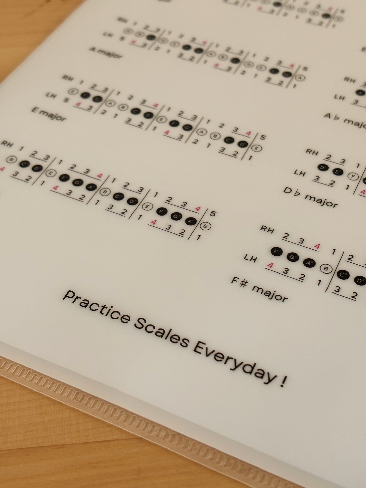 三個裝:音階文件夾 A4 Folder (12 Major Scales)