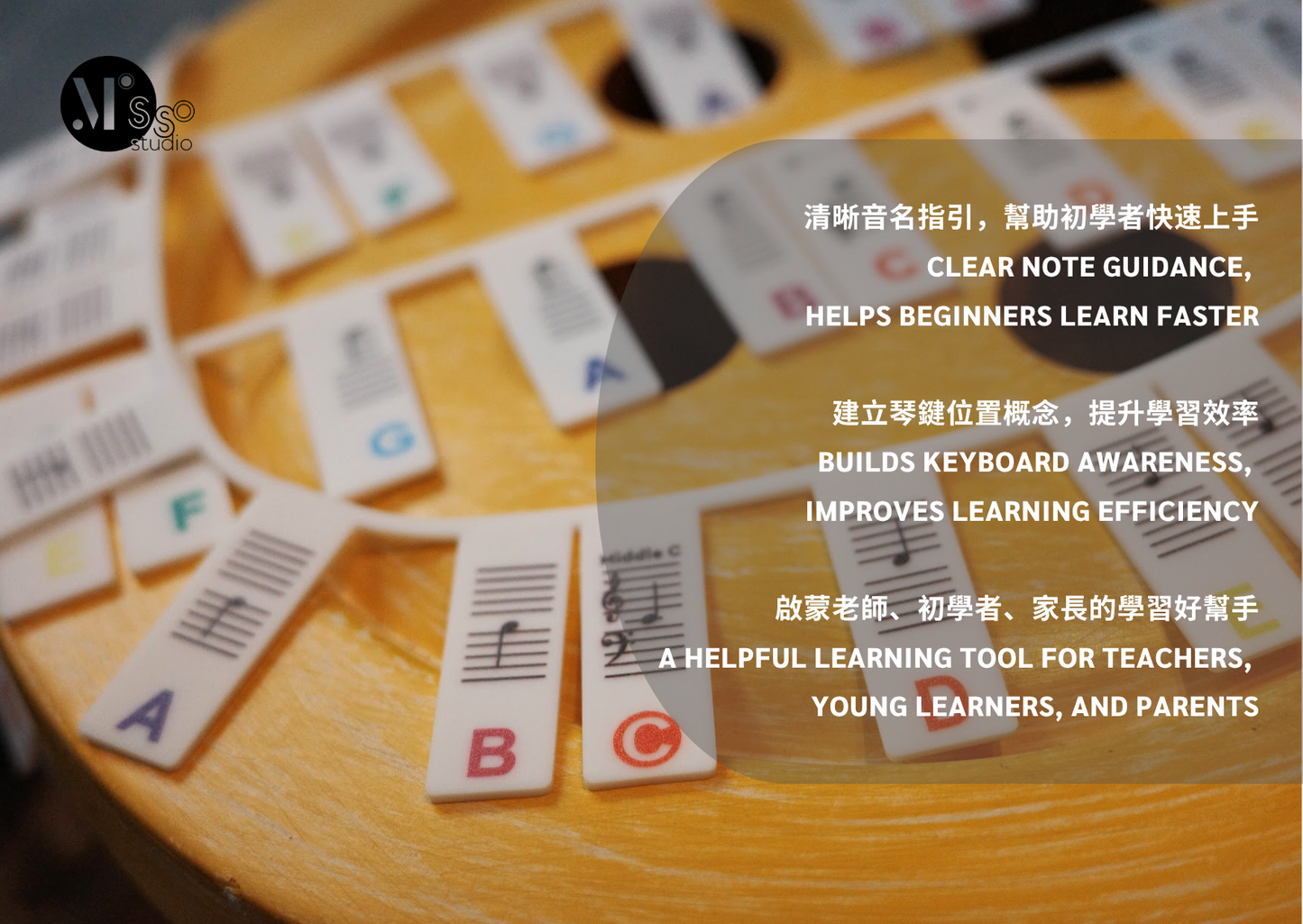 鋼琴音名矽膠條
Piano Notes Silicone Strips